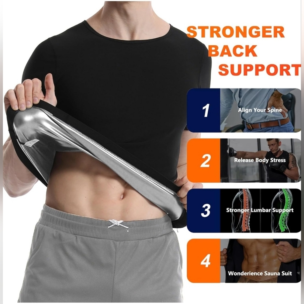 Balck Friday Sale Sauna Sweat Suit Weight Loss Shapewear Top Shirt.